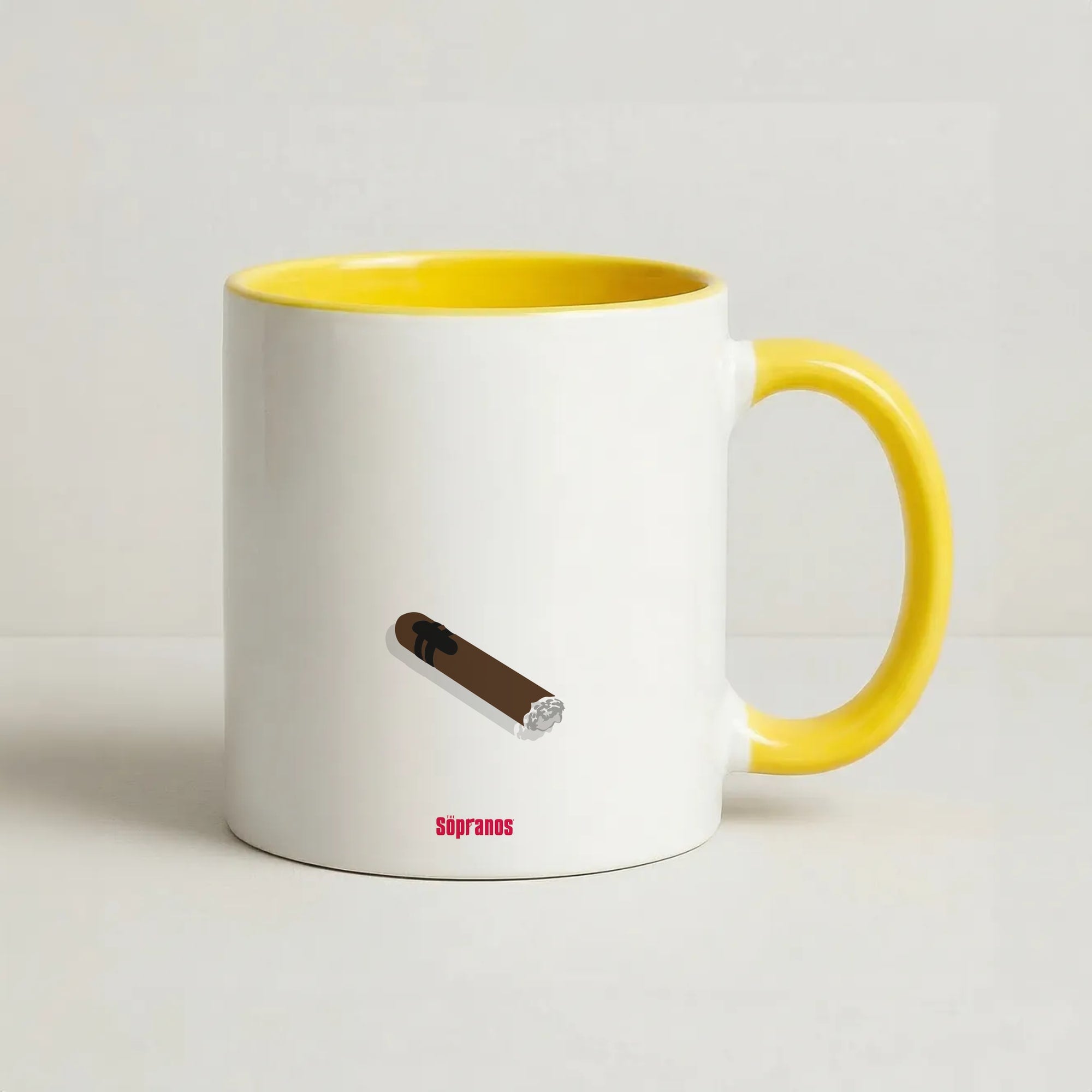 Cigar Coffee Yellow Mug