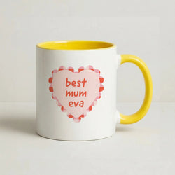 Best Mum Eva Coffee Yellow Mug
