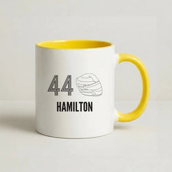 Hamilton Helmet 2026 Coffee Yellow Mug