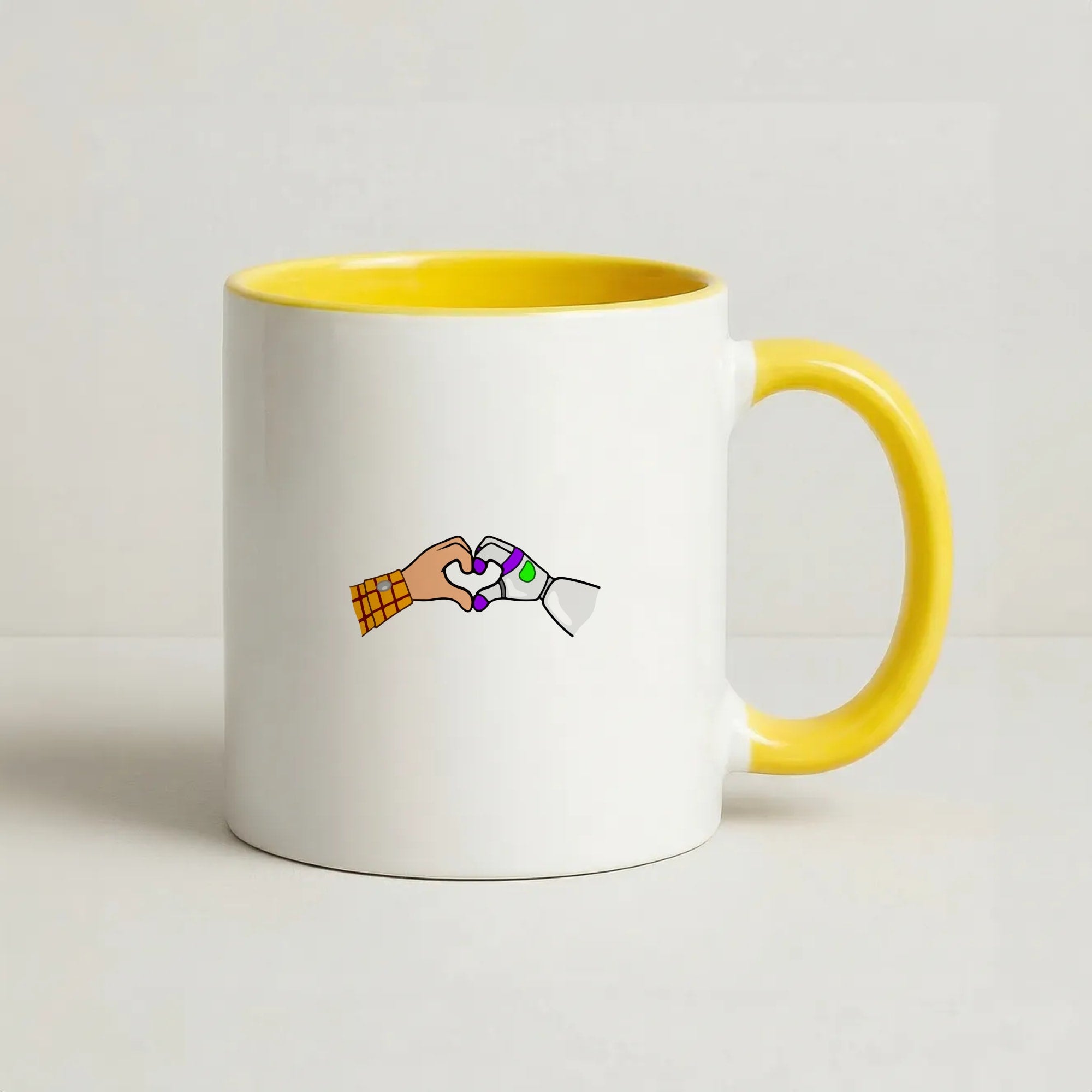Woody And Buzz Love Coffee Yellow Mug