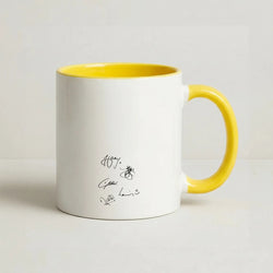 1D Signatures Coffee Yellow Mug