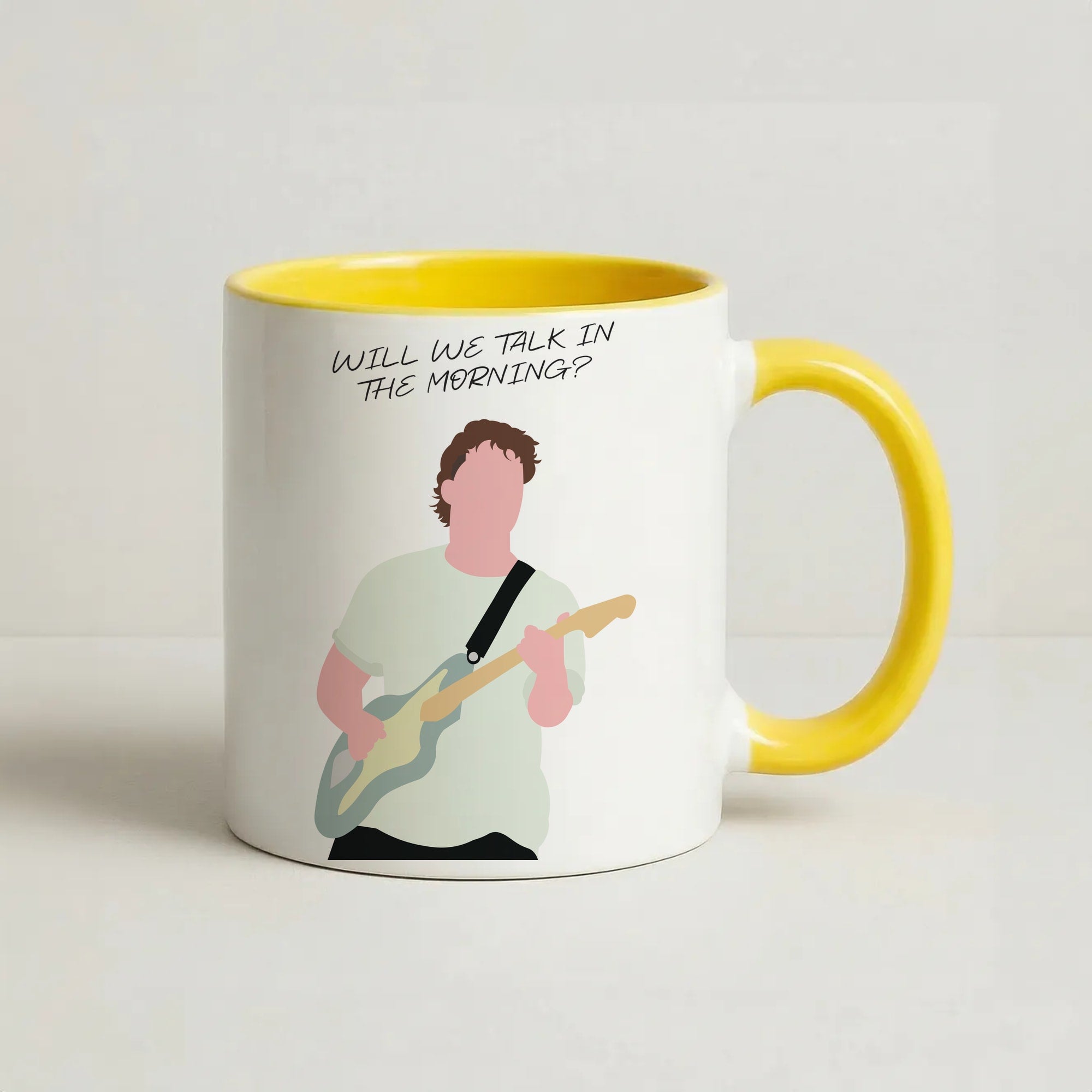 Will We Talk In The Morning Yellow Coffee Yellow Mug
