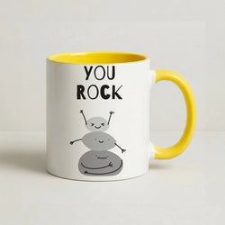 You Rock Coffee Yellow Mug