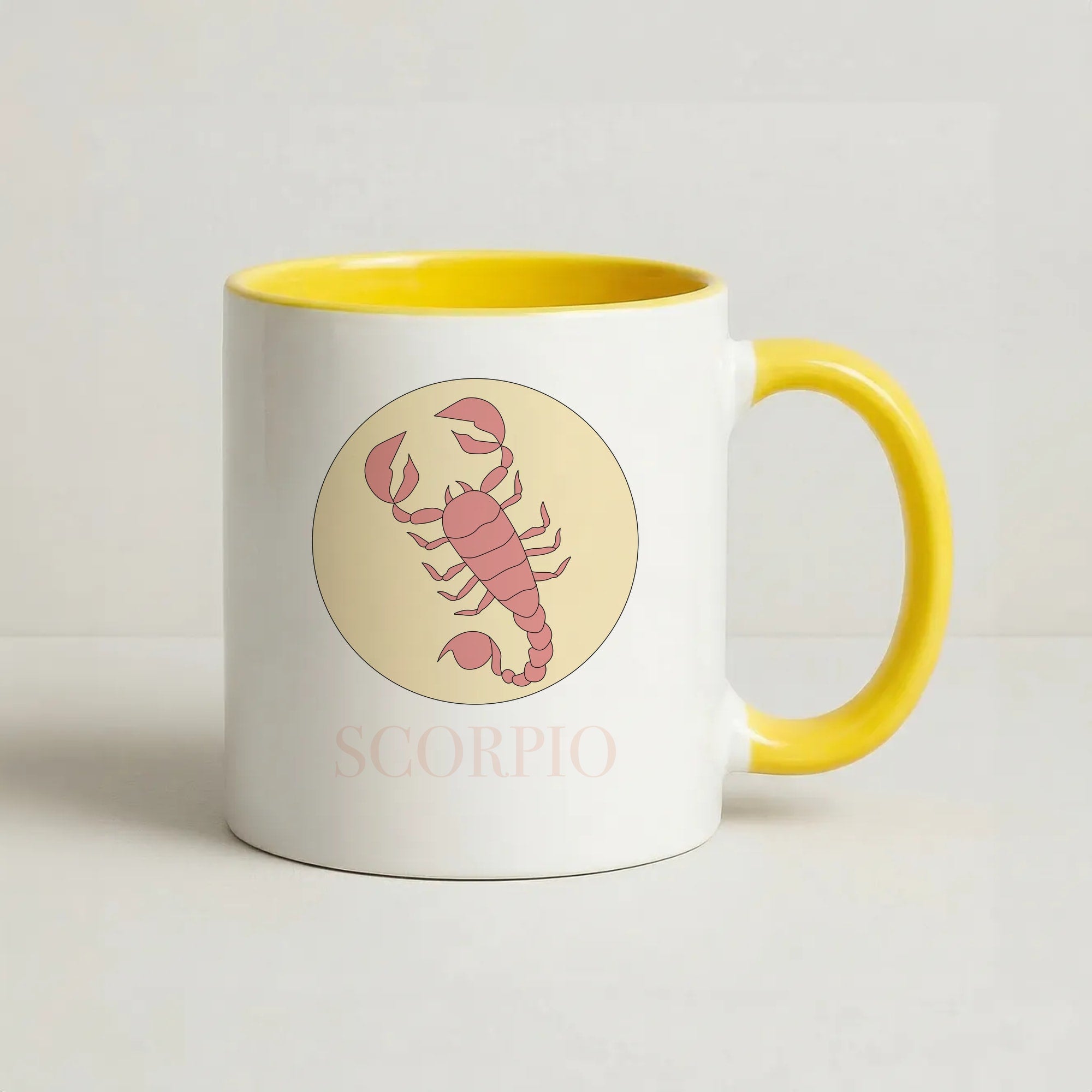 Scorpio - Tarot Cards Coffee Yellow Mug