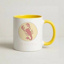 Scorpio - Tarot Cards Coffee Yellow Mug
