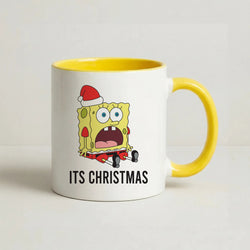 It's Christmas Cartoon Sponge Coffee Yellow Mug