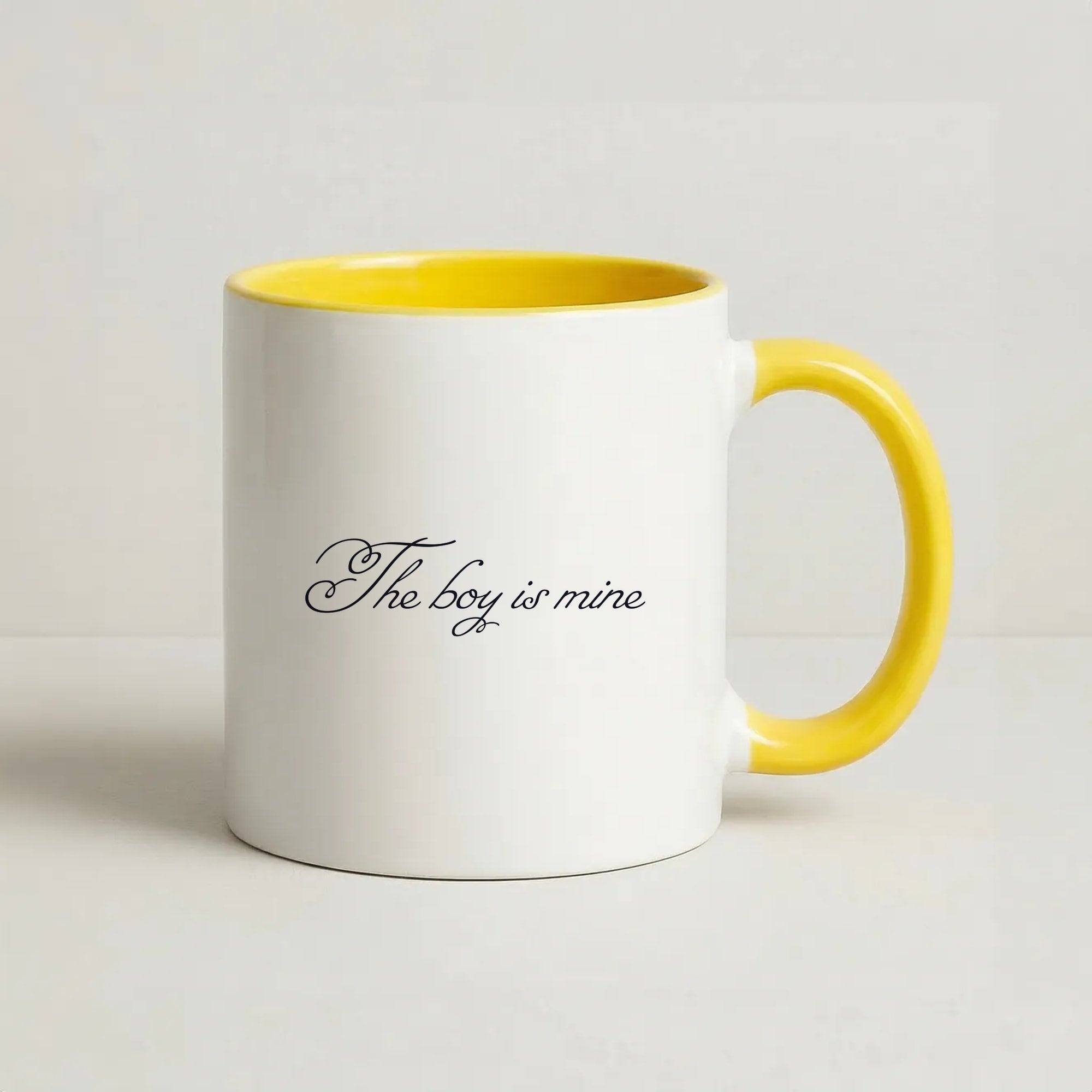 The Boy Is Mine Coffee Yellow Mug