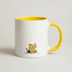 Winnie & Pig Coffee Yellow Mug