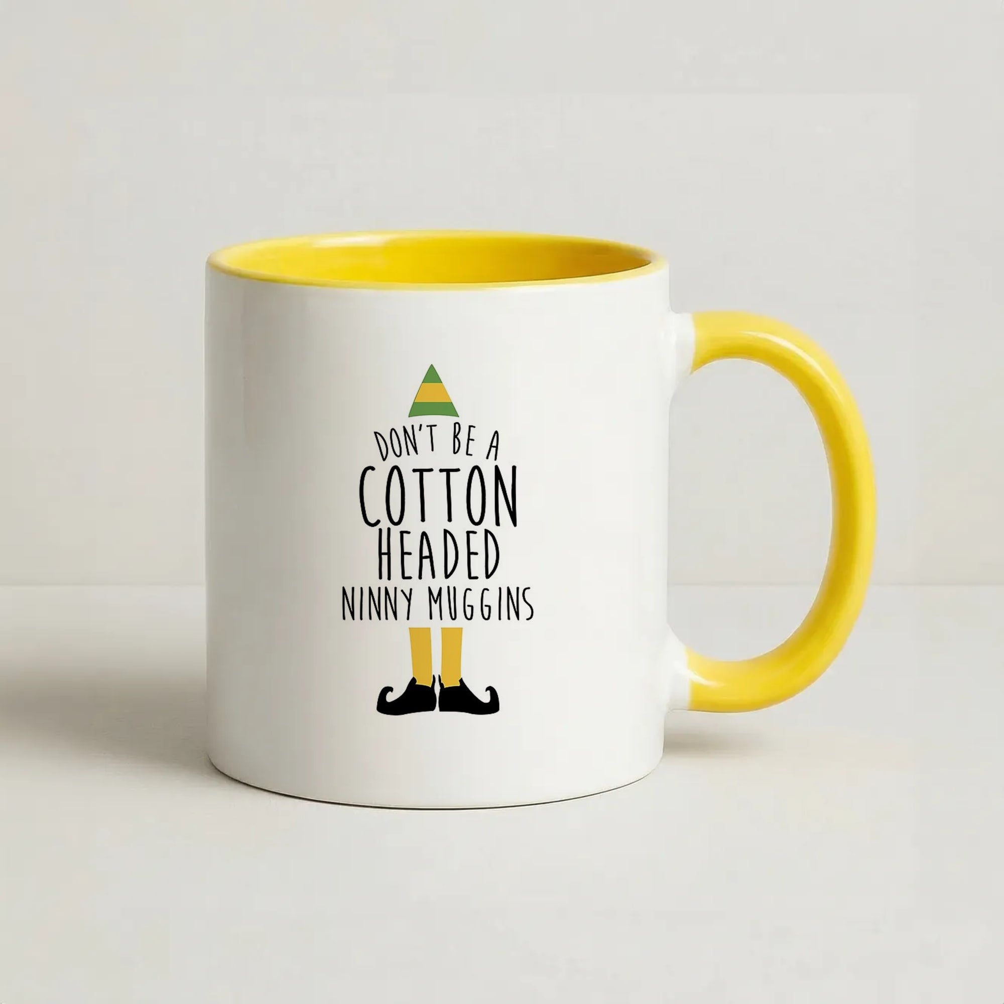 Cotton Headed Ninny Coffee Yellow Muggins - Buddy The Elf Coffee Yellow Mug