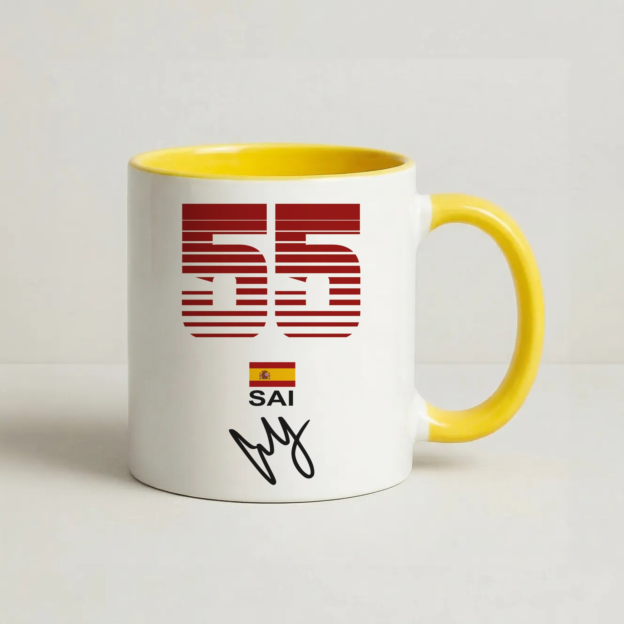 Sainz - F1 Coffee Yellow Mug