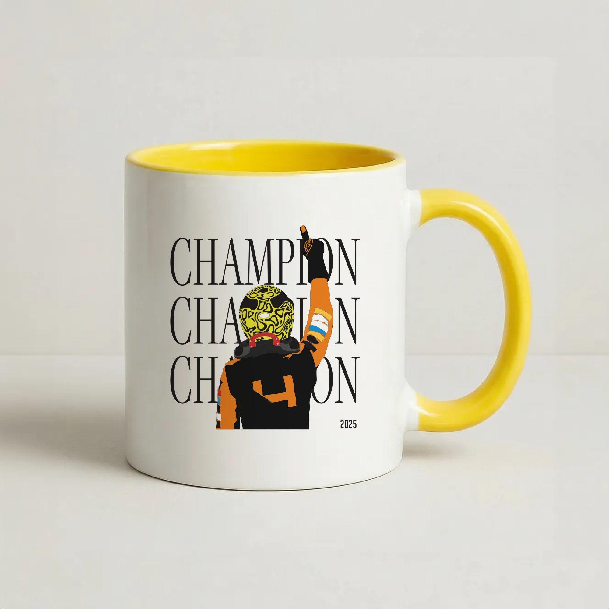 Lando Champion 2025 Coffee Yellow Mug