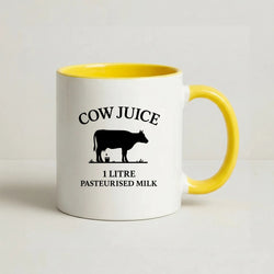Cow Juice Coffee Yellow Mug