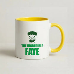 Hulk - Personalised Superhero Comic Coffee Yellow Mug
