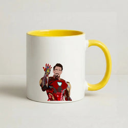 Iron Man Coffee Yellow Mug