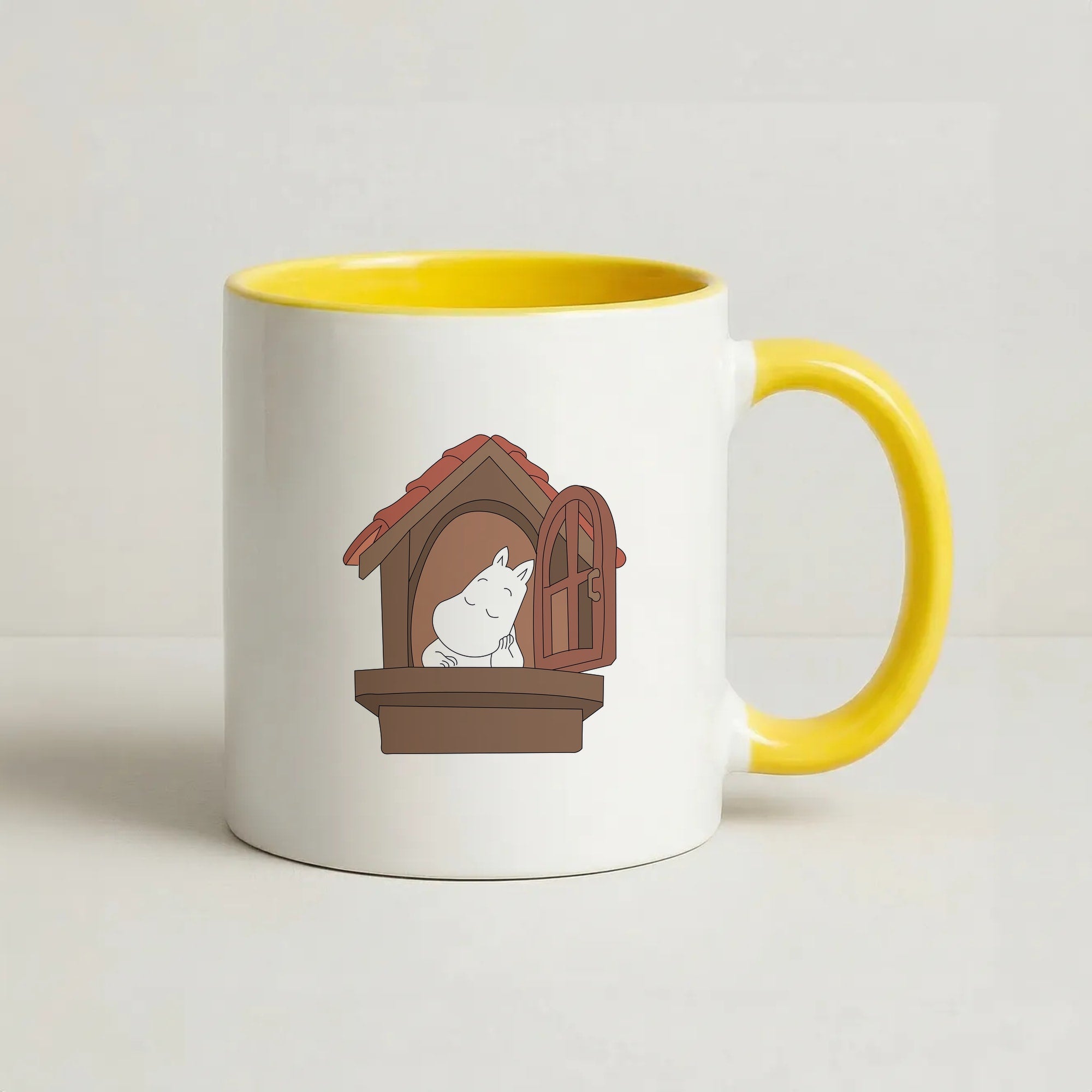 The Window Coffee Yellow Mug