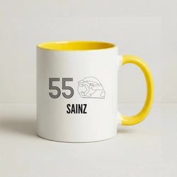 Sainz Helmet 2026 Coffee Yellow Mug