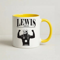 Lewis Red And Gold Coffee Yellow Mug