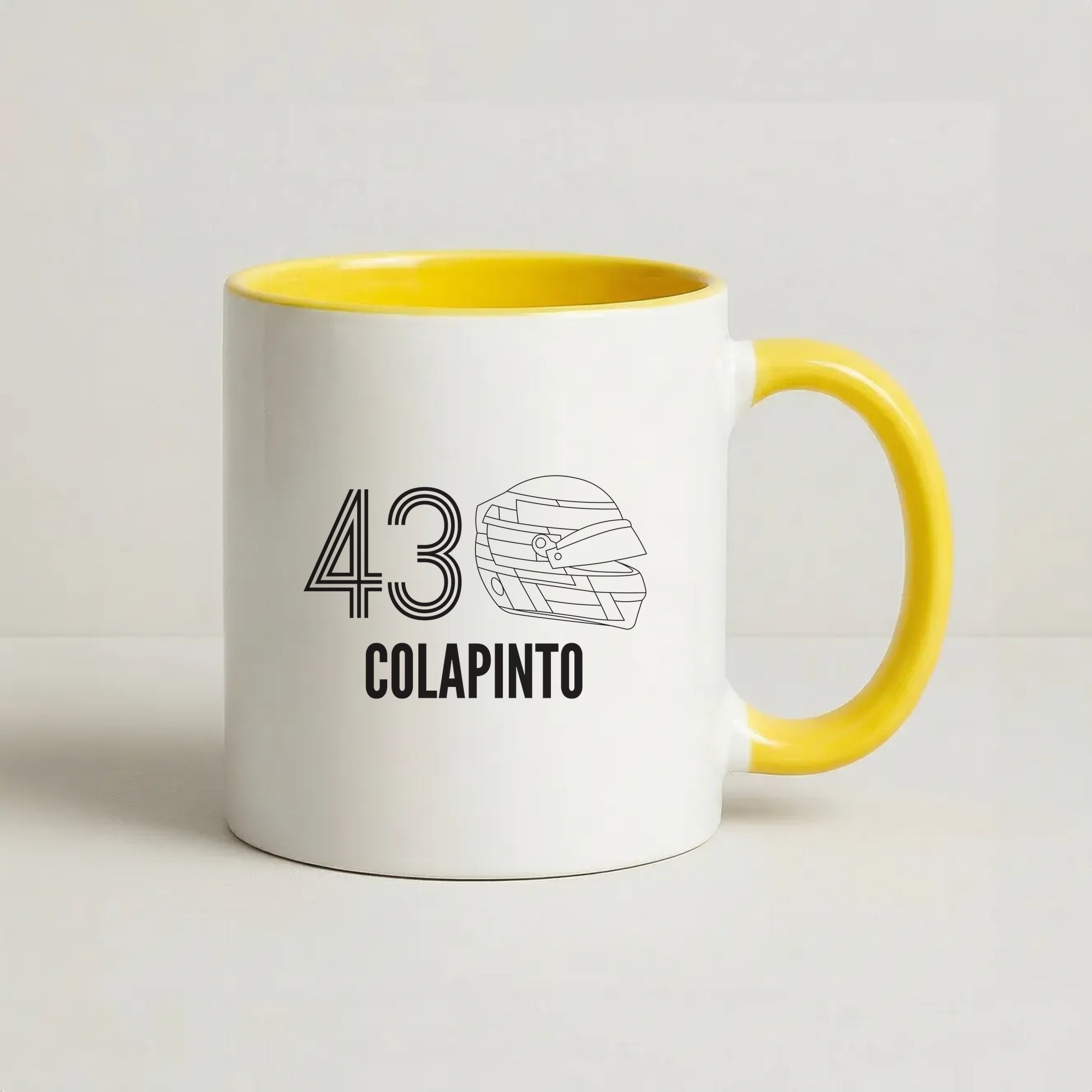 Colapinto Helmet 2026 Coffee Yellow Mug
