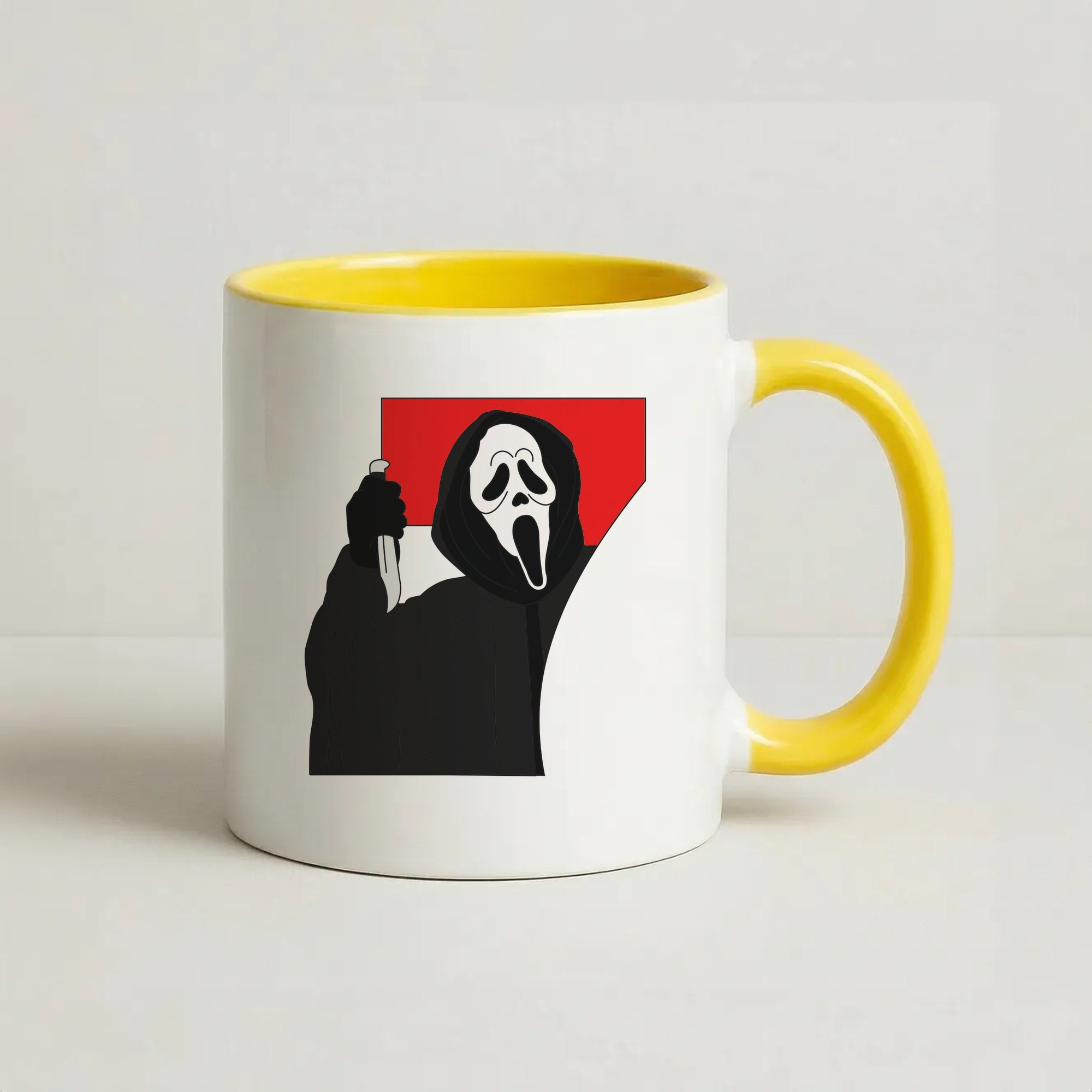 Ghostface 7 Coffee Yellow Mug