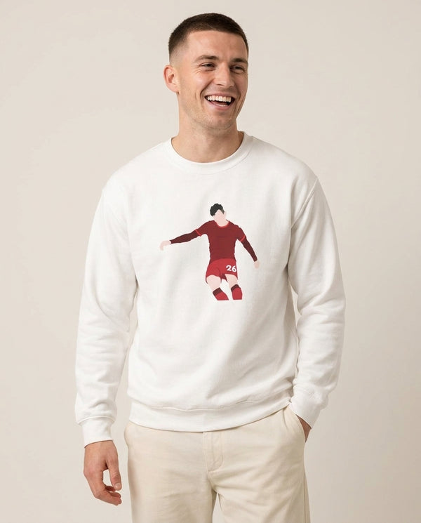 Robertson - Football Sweatshirt — White Front, worn