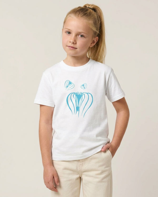Tree Of Souls Kids T-Shirt — White Front, worn