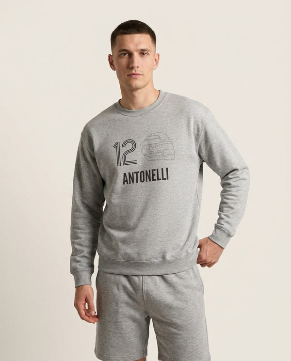 Antonelli Helmet 2026 Sweatshirt — Grey Front, worn