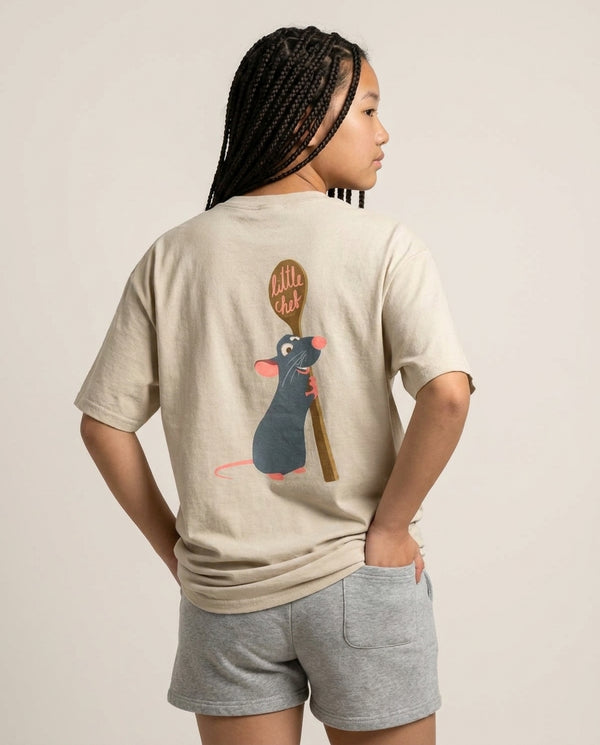 Chef Rat T-Shirt — Sand Back, worn