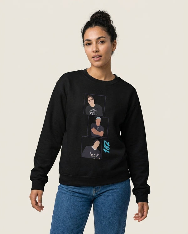 Blink - Festival Sweatshirt — Black Front, worn