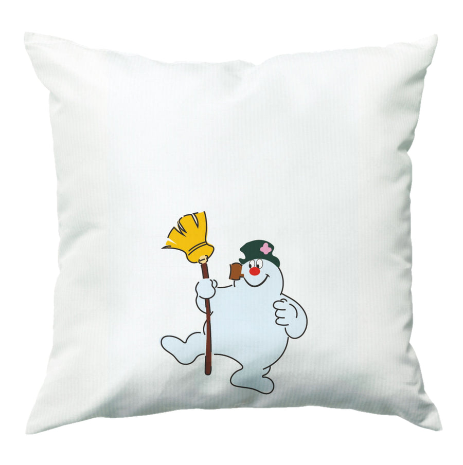 Broom - Frosty The Snowman Cushion