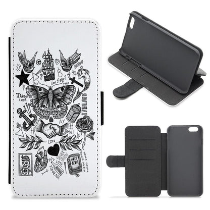 Harry Style's Tattoos Flip / Wallet Phone Case - Fun Cases