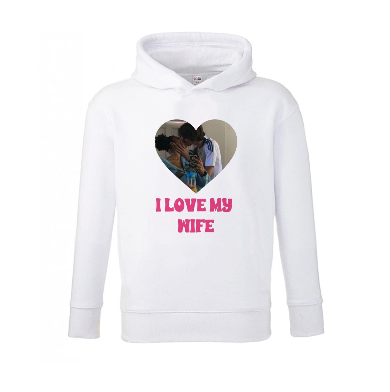 I Love My Wife - Personalised Couples Kids Hoodie