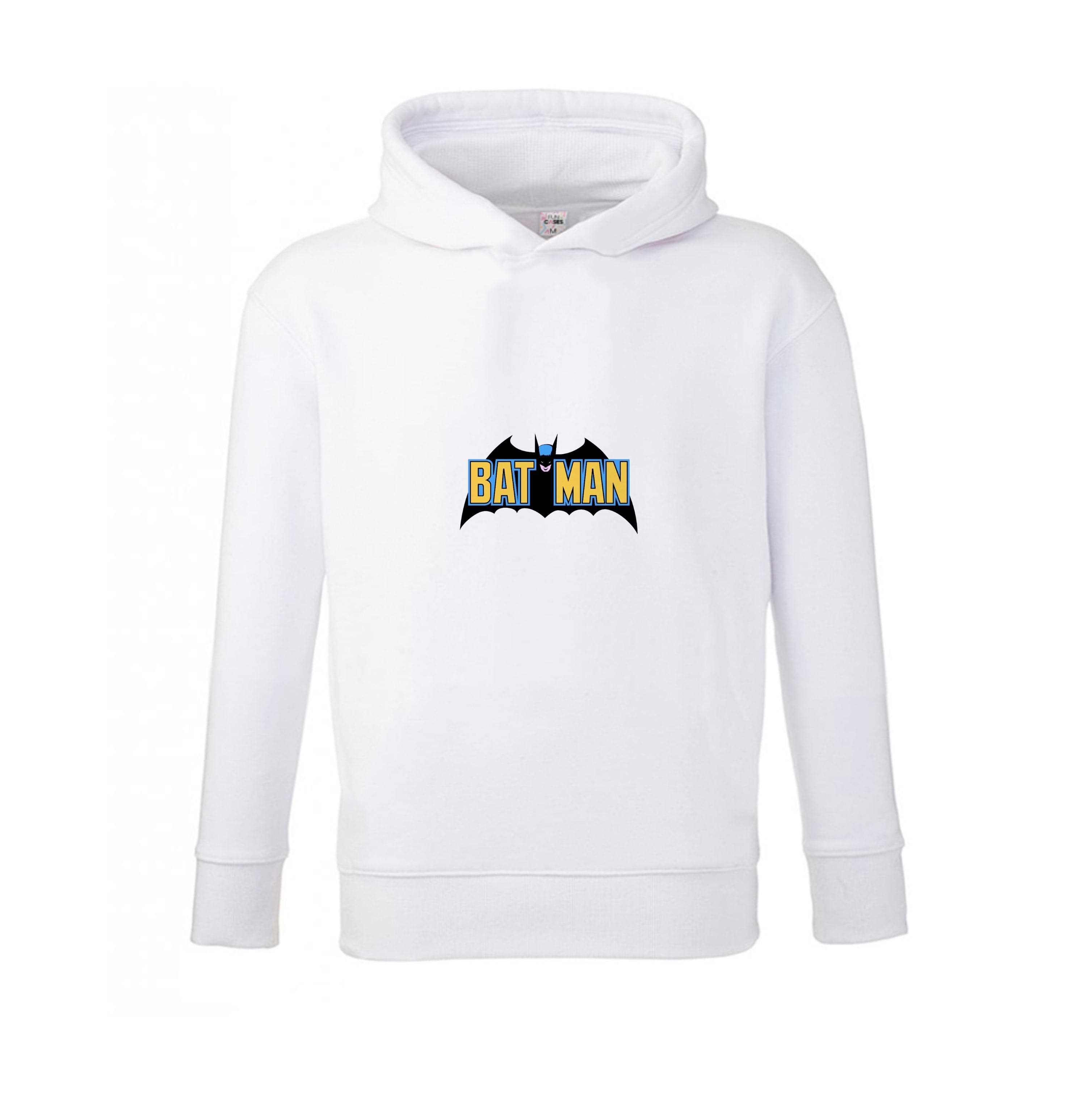 Yellow Bat Superhero Logo Kids Hoodie