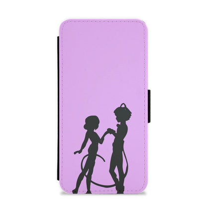 Ladybug And Cat Noir Flip / Wallet Phone Case