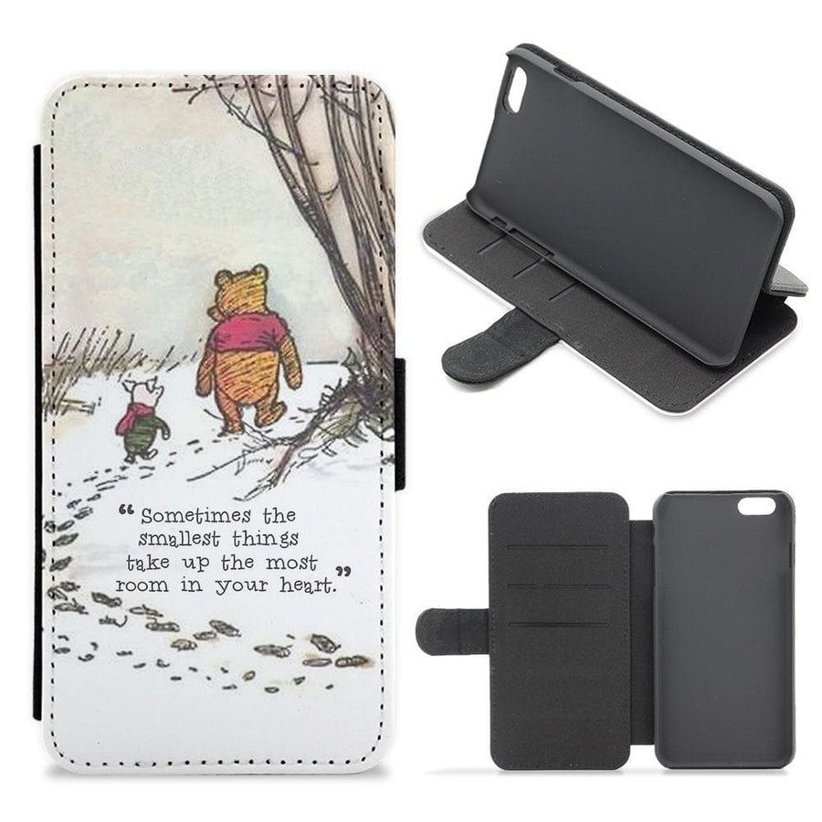 Sometimes The Smallest Things - Winnie The Pooh Flip Wallet Phone Case - Fun Cases