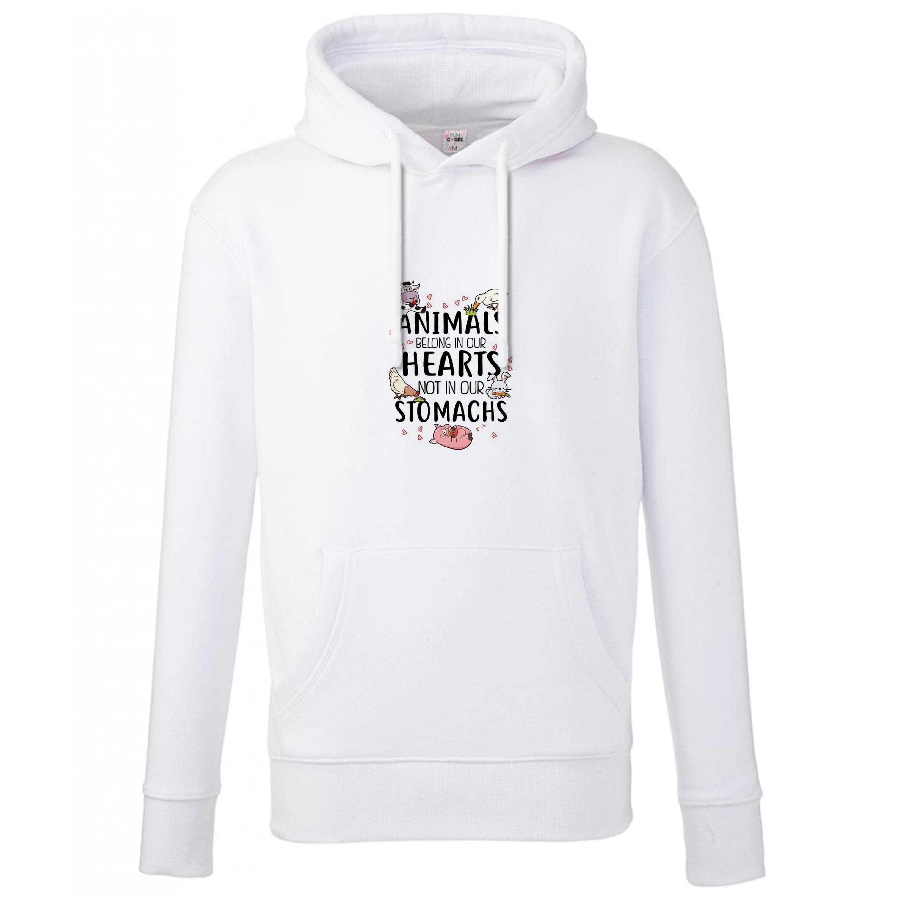 Animals Belong In Our Hearts - Vegan Hoodie