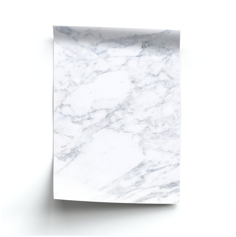 White Marble Pattern Poster