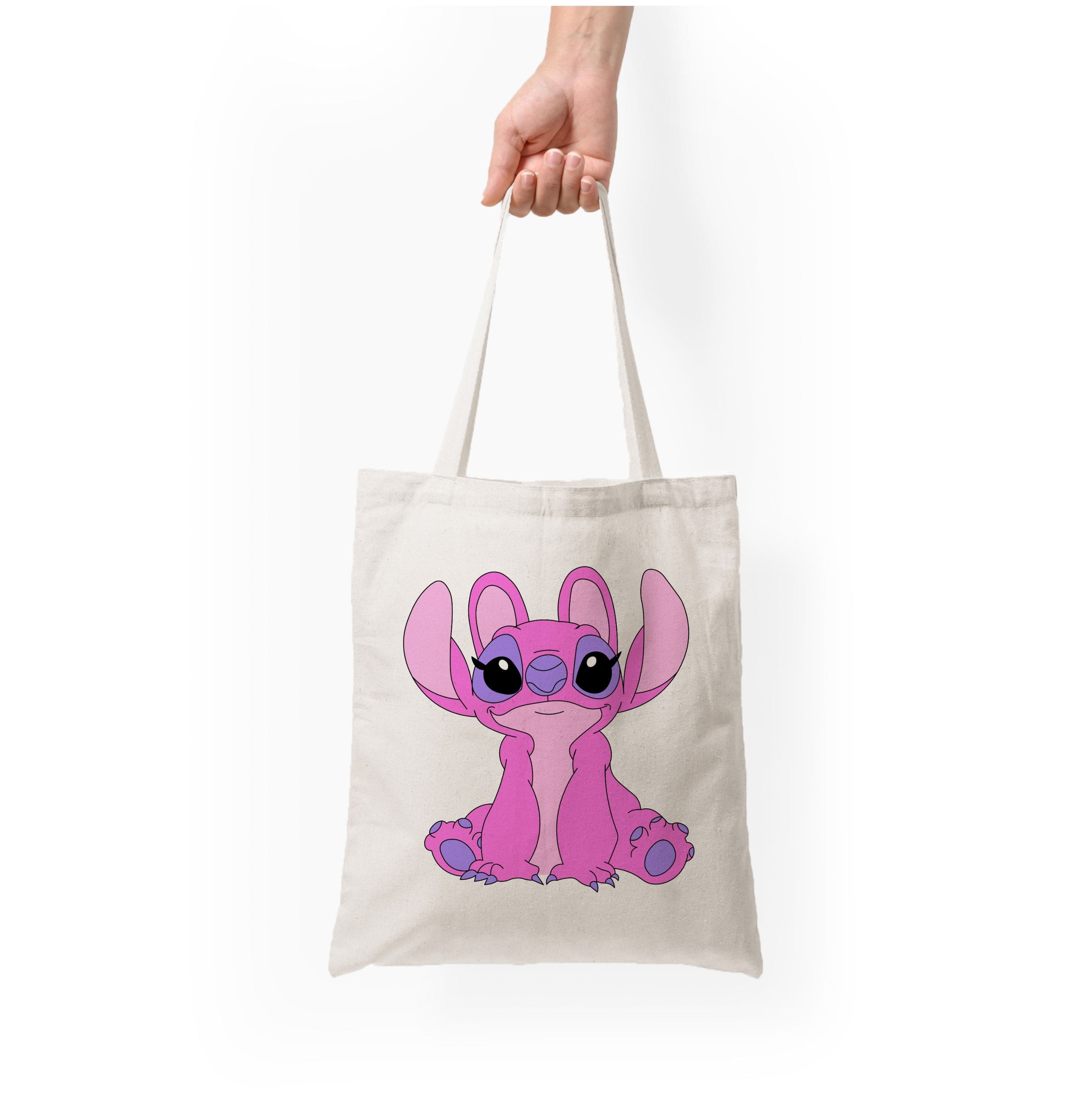 Sitting Down - Pink Alien Tote Bag