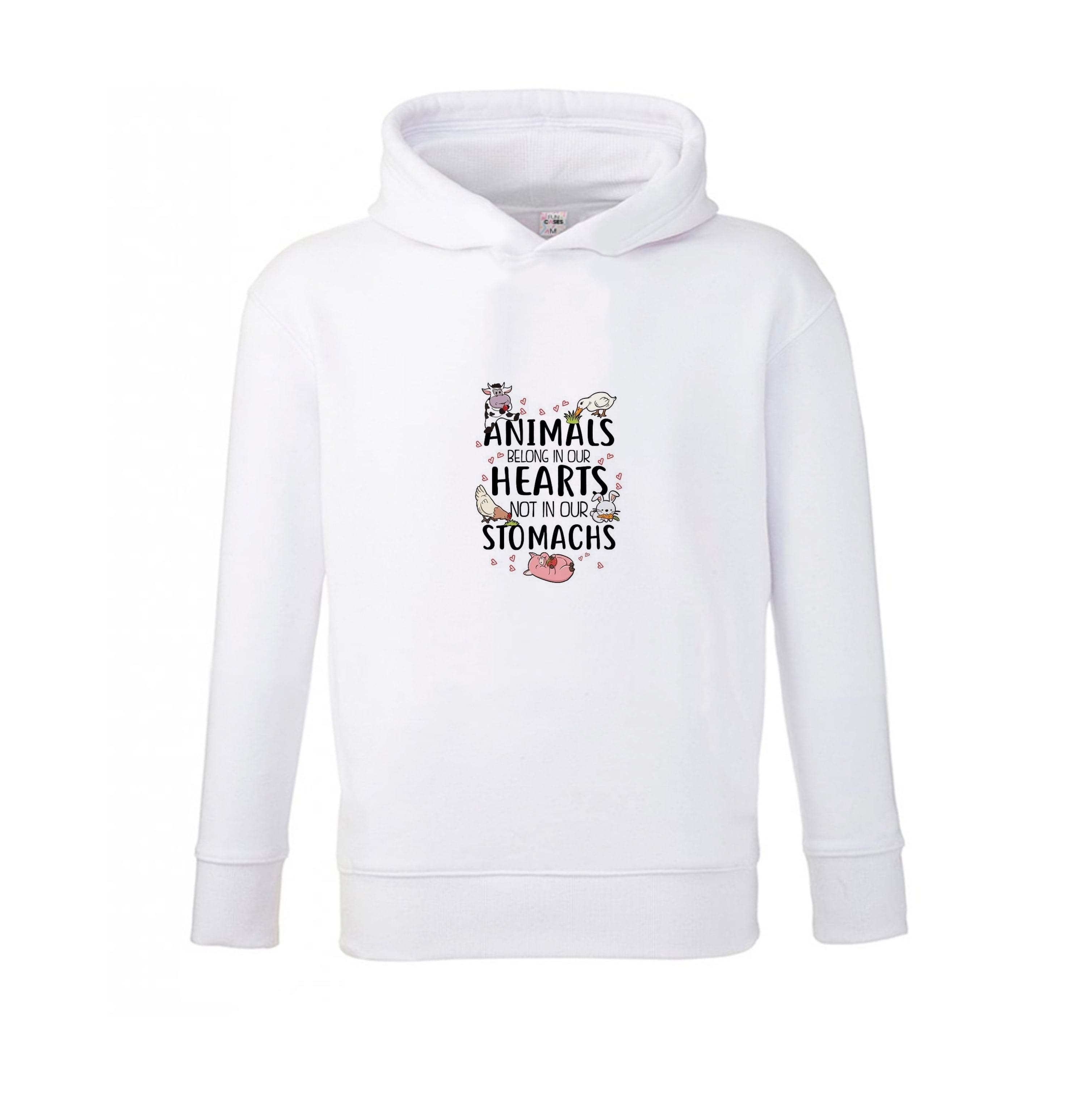 Animals Belong In Our Hearts - Vegan Kids Hoodie