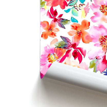 Spring Floral Pattern Poster