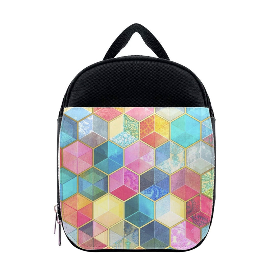 Colourful Honeycomb Pattern Lunchbox