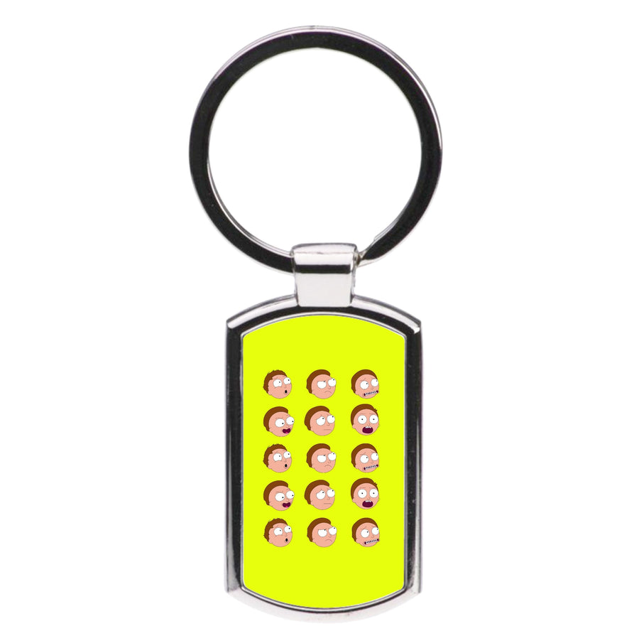 Morty Pattern - Rick And Morty Luxury Keyring