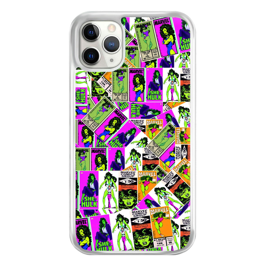 Comic Pattern - She Hulk Phone Case