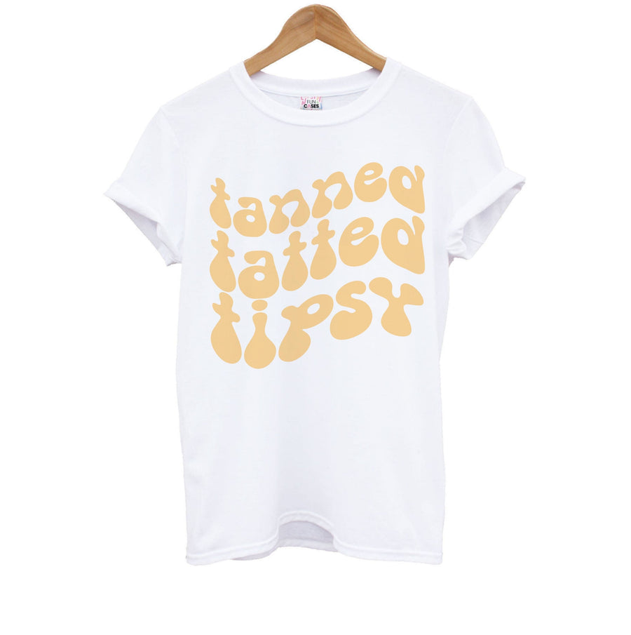 Tanned Tatted Tipsy - Summer Quotes Kids T-Shirt