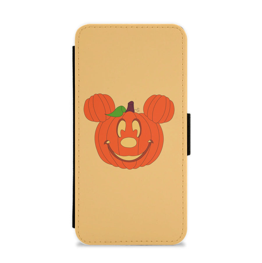 Mickey Mouse Pumpkin - Disney Halloween Flip / Wallet Phone Case
