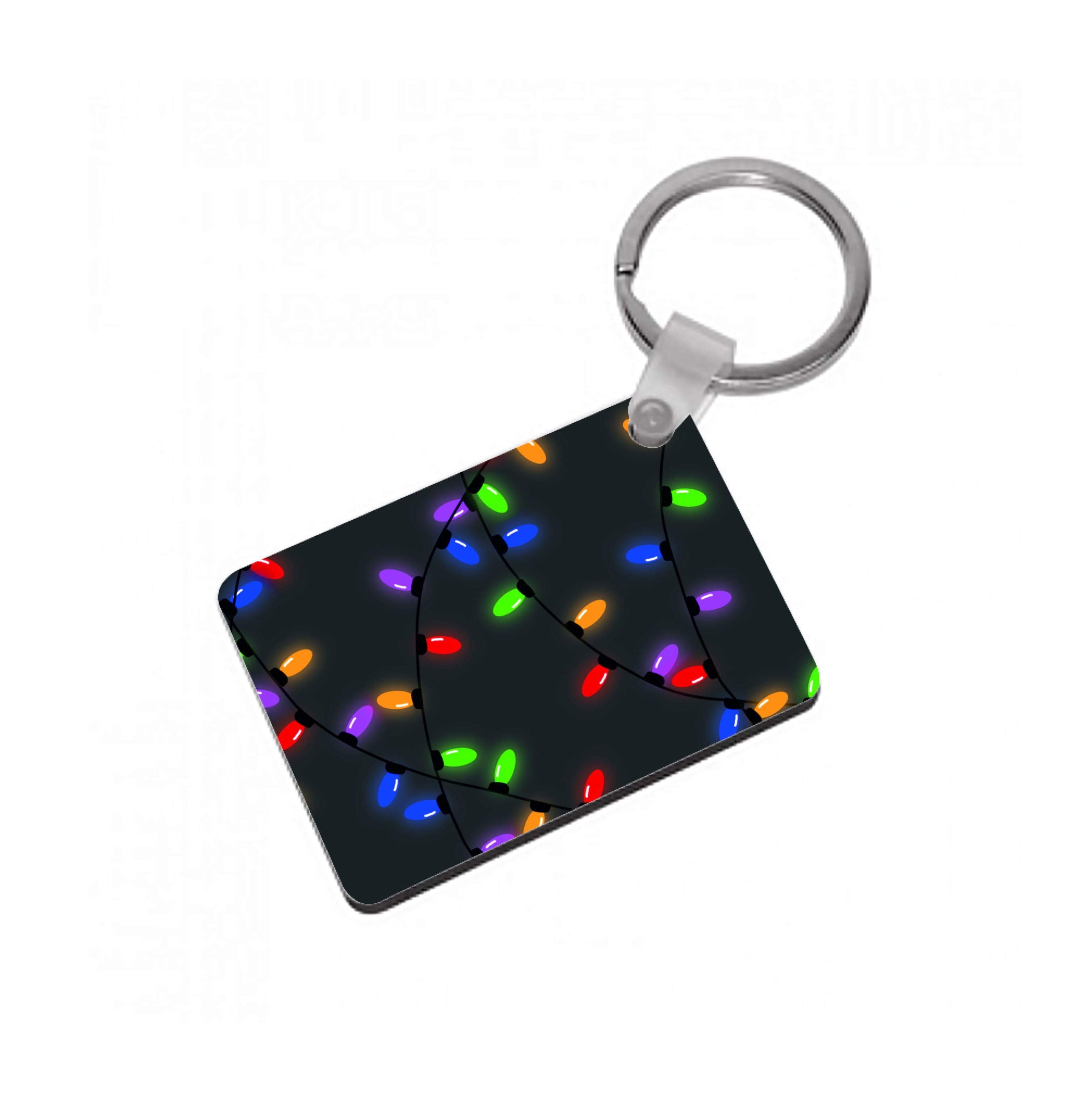 Rainbow Lights - Christmas Patterns Keyring