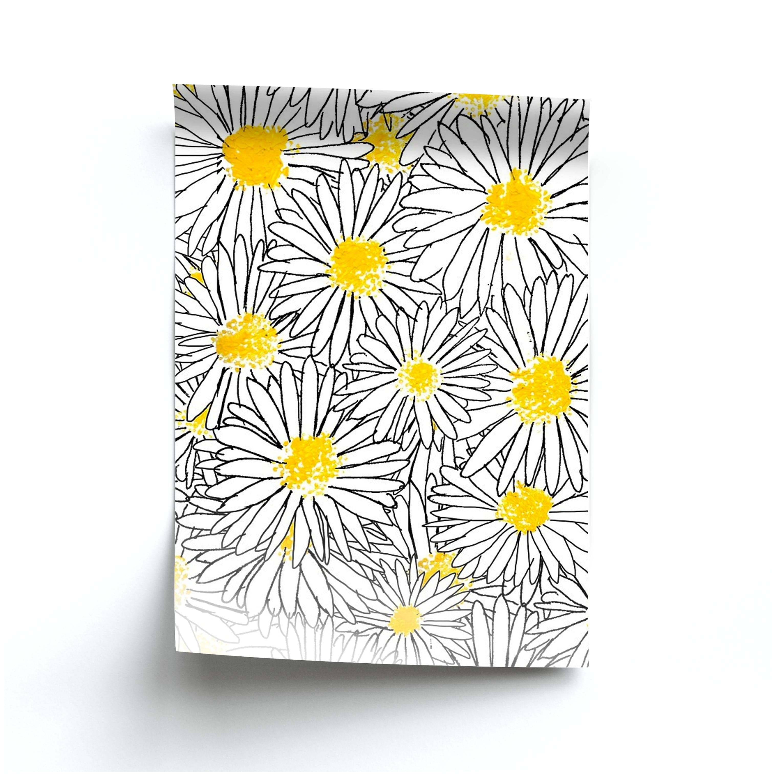 Cute Daisy Pattern Poster