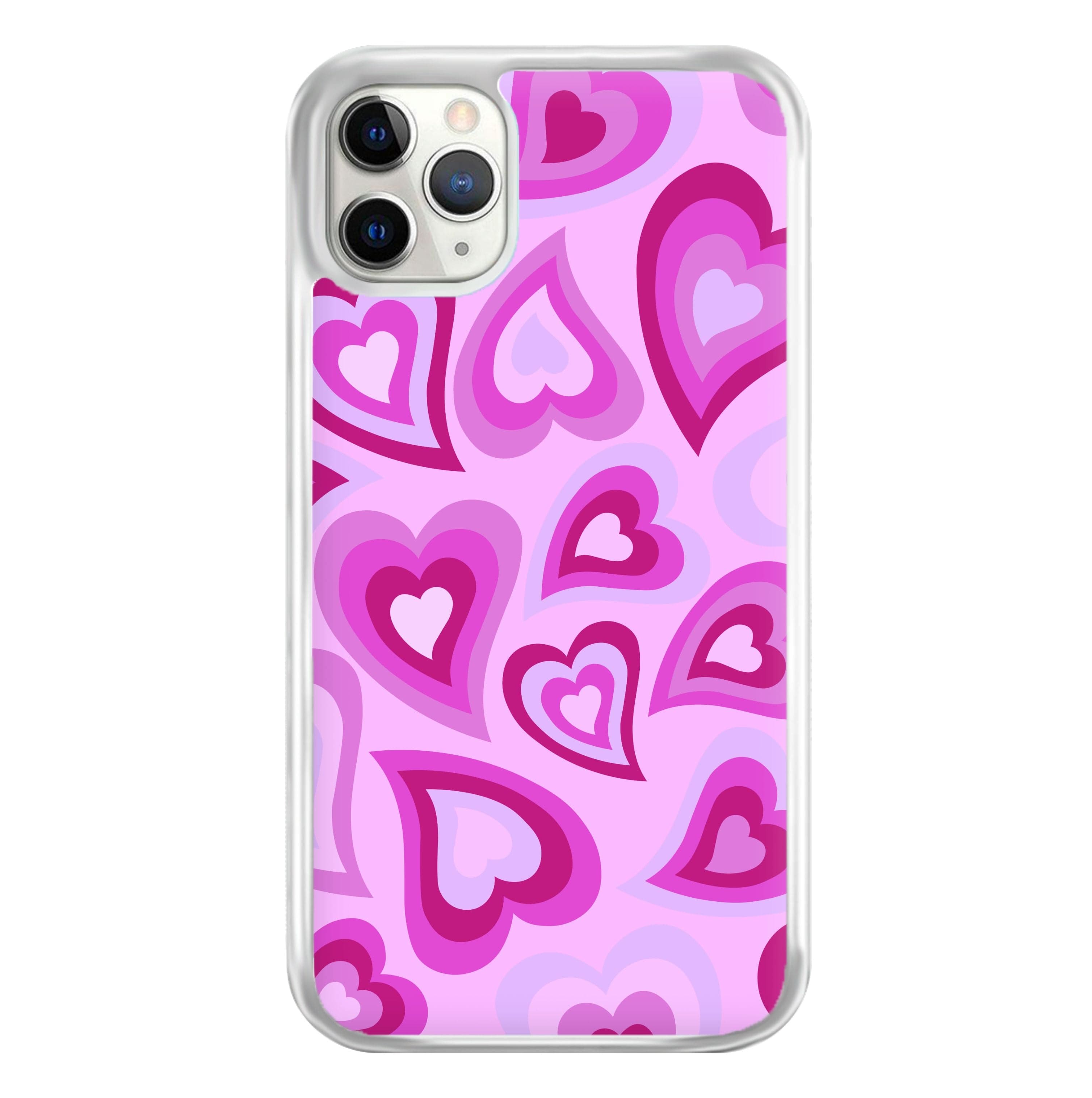 Pink Hearts - Trippy Patterns Phone Case