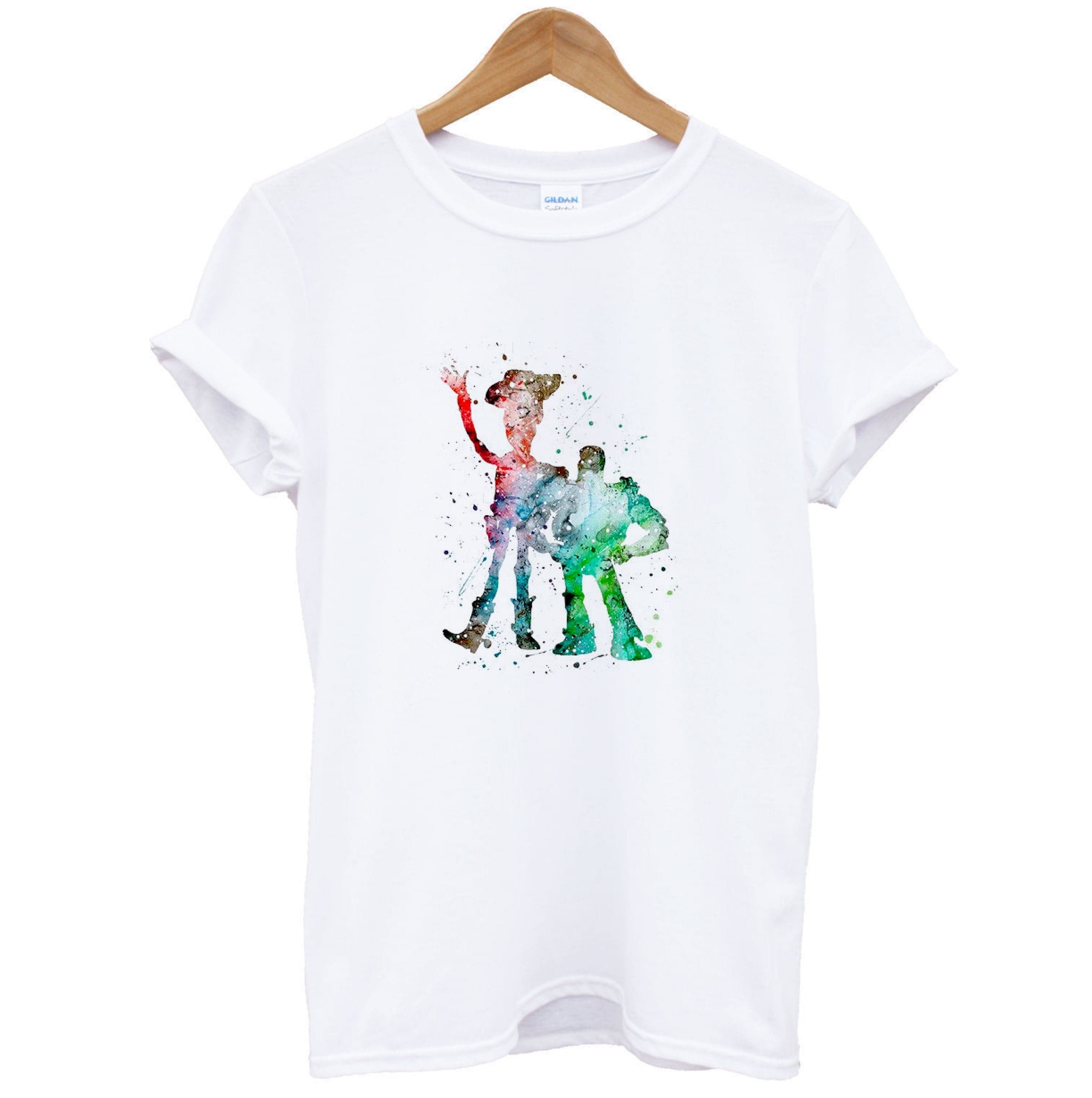 Watercolour Woody & Buzz A Story of Toys Fairytale T-Shirt