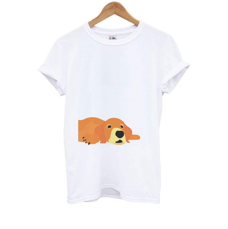 Laying and chilling - Dog Patterns Kids T-Shirt