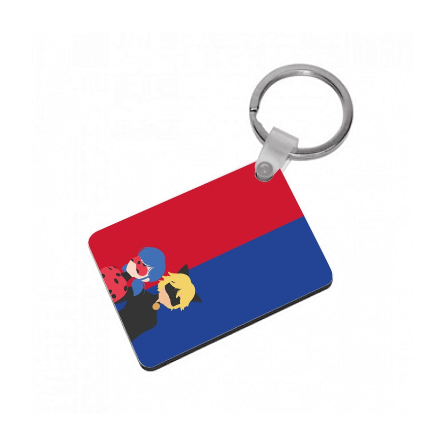 Red And Blue - Miraculous Keyring